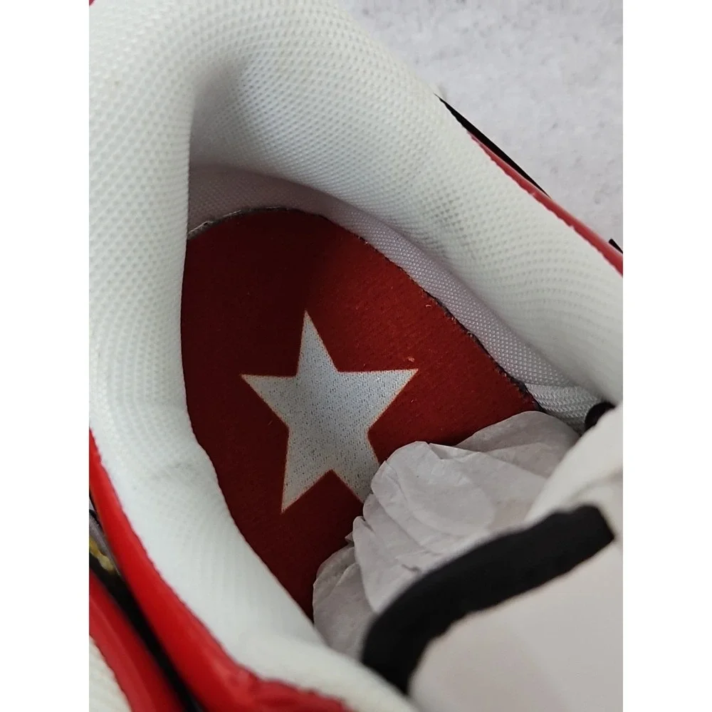 Indigo Studios Custom Bape Apesta Shoes Size 8.5  Red Yellow And White Colorway